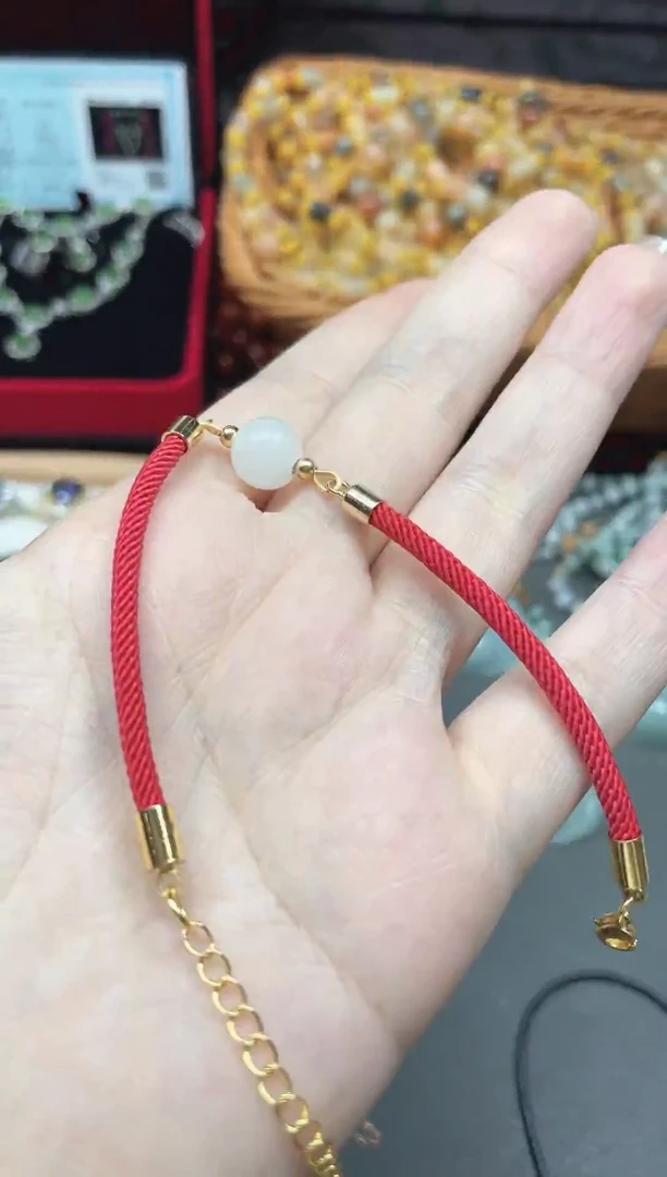 未镶嵌手绳石英质玉（金丝玉）多样性发货拍一发一