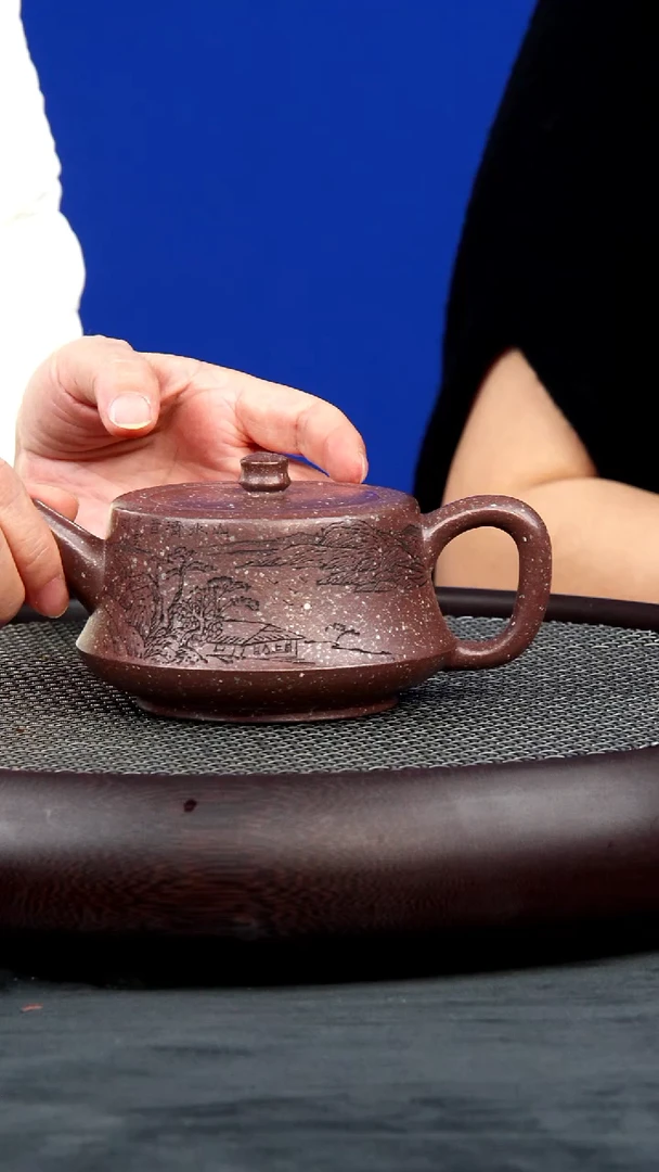 茶壶紫砂68 张杏娟 柱础 海星紫 320毫升