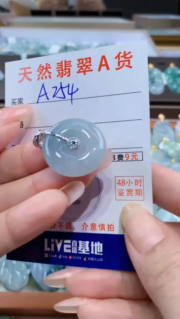 颈饰未镶嵌翡翠天然缅甸翡翠A货挂件