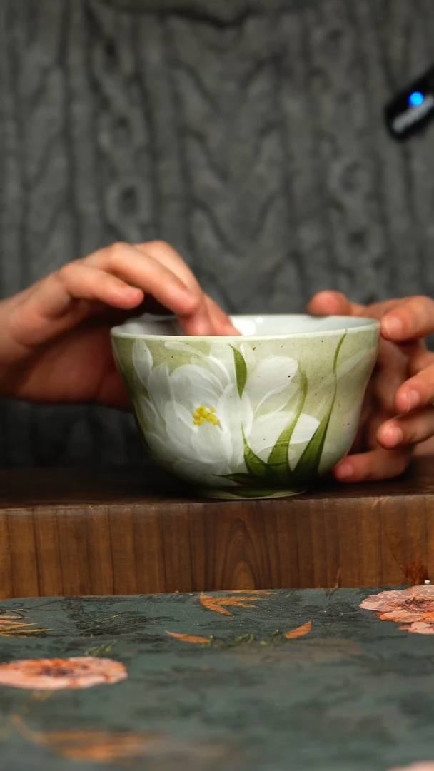 杯釉下彩手工手绘同款陶器