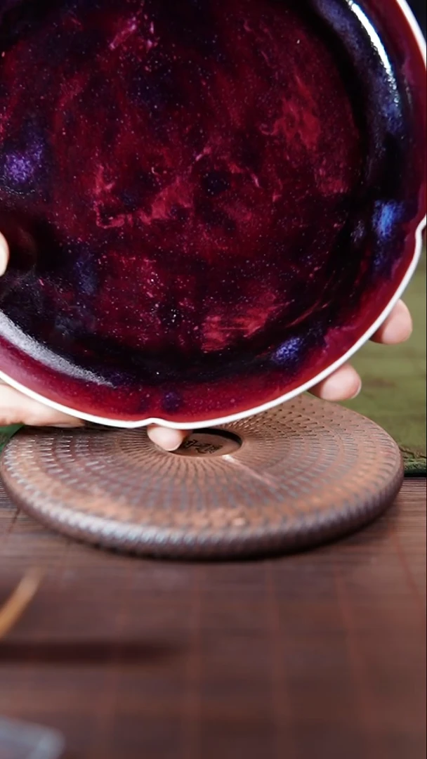 538 花瓣壶承 47号釉 经典玉石釉 钧瓷窑变