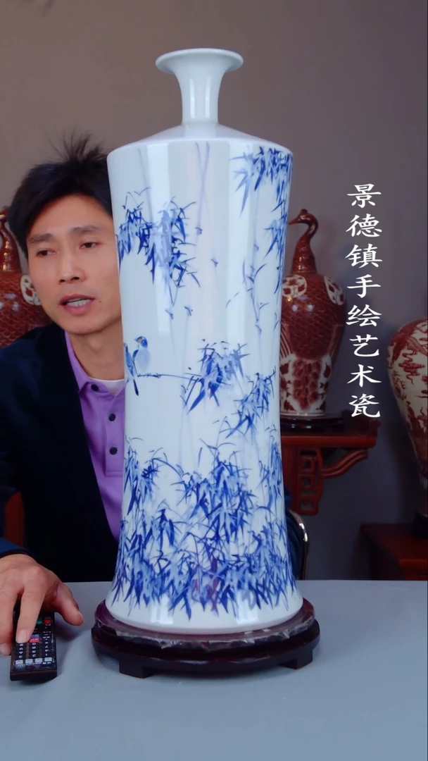 摆件陶景德镇手工手绘陶瓷摆件47