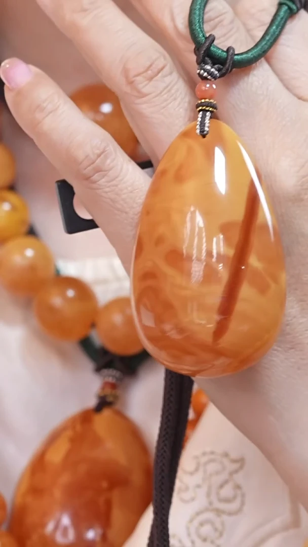 蜜蜡颈饰未镶嵌8847天然蜜蜡珠宝奇石云端妖孽全部保真