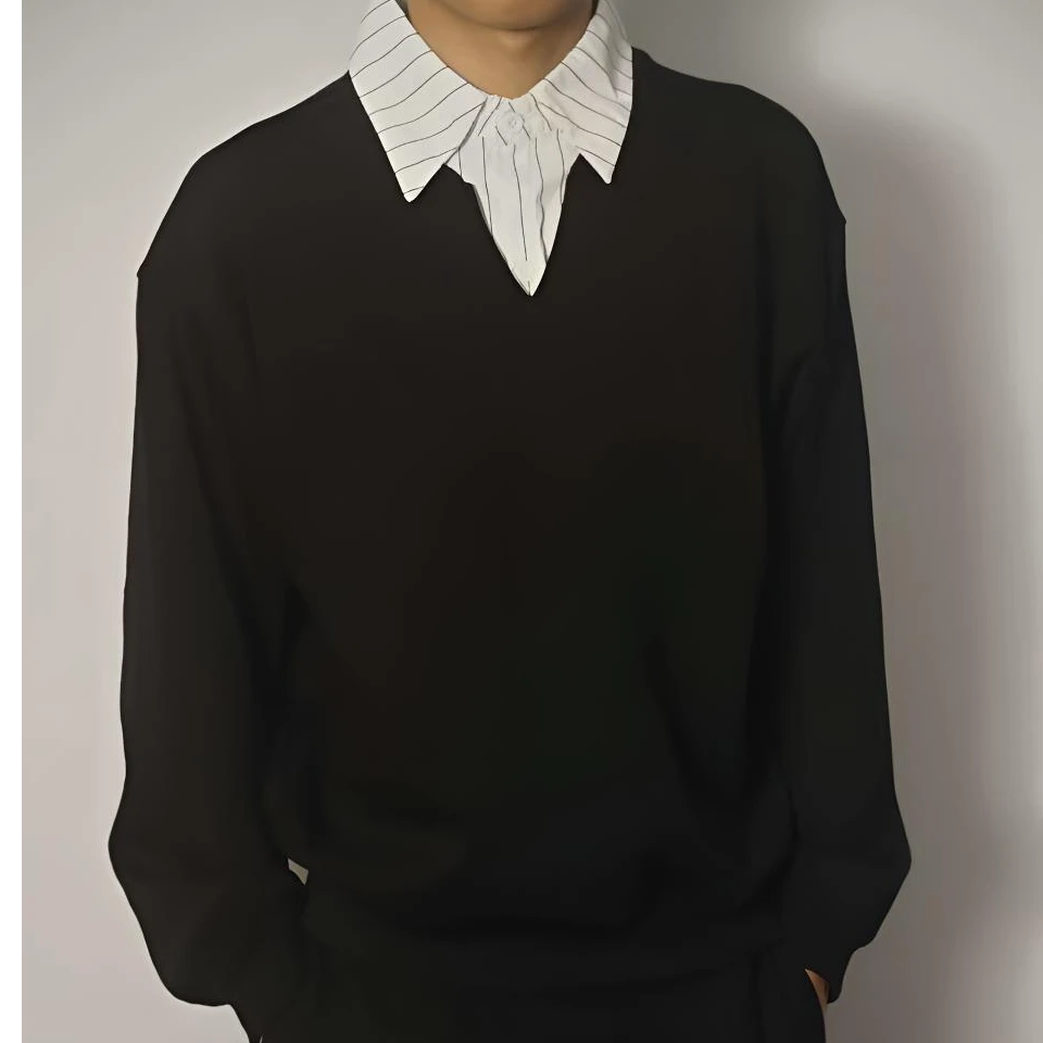 AllureTrendz  兰精莫代尔空气层高智商假两件打底长袖