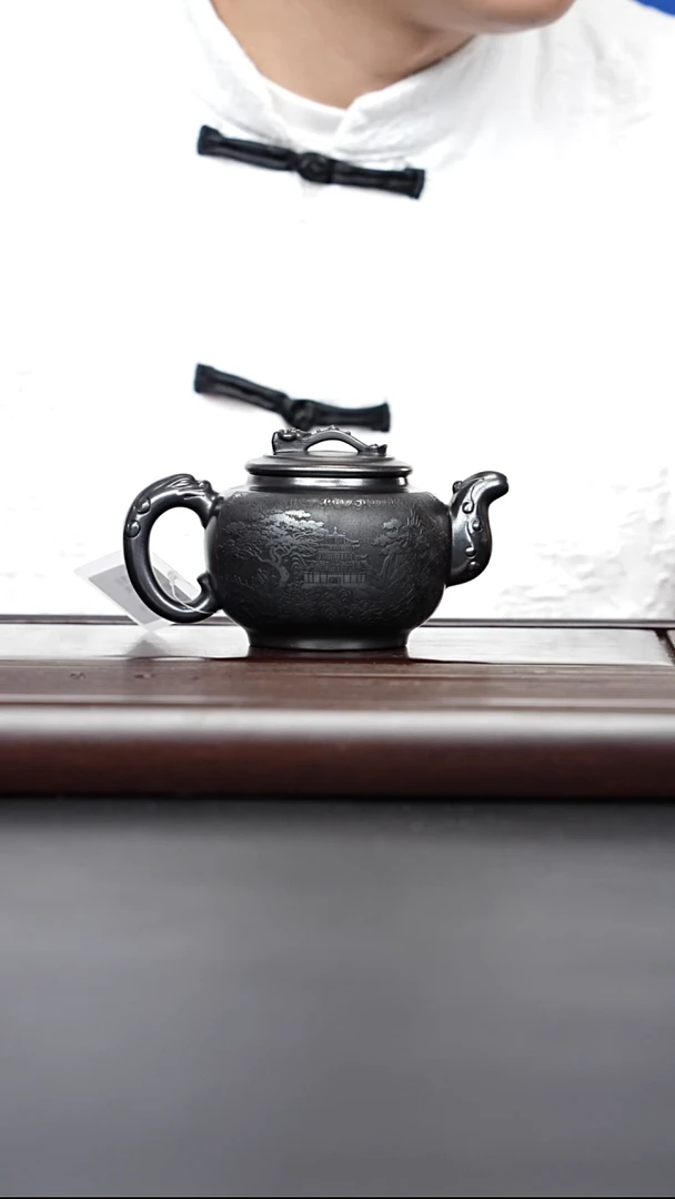 茶壶紫砂宜兴紫砂 如意壶石黄 范传梅