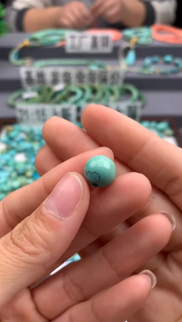 未镶嵌绿松石单珠金.A10
