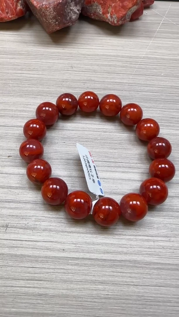 【闪购商品】南红玛瑙12mm瓦西手串圆珠未镶嵌多样性发一件