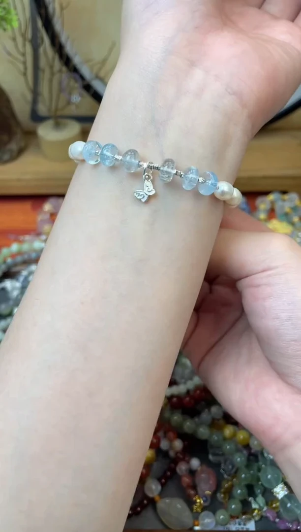 【闪购商品】淡水珍珠手绳银S925镶嵌419