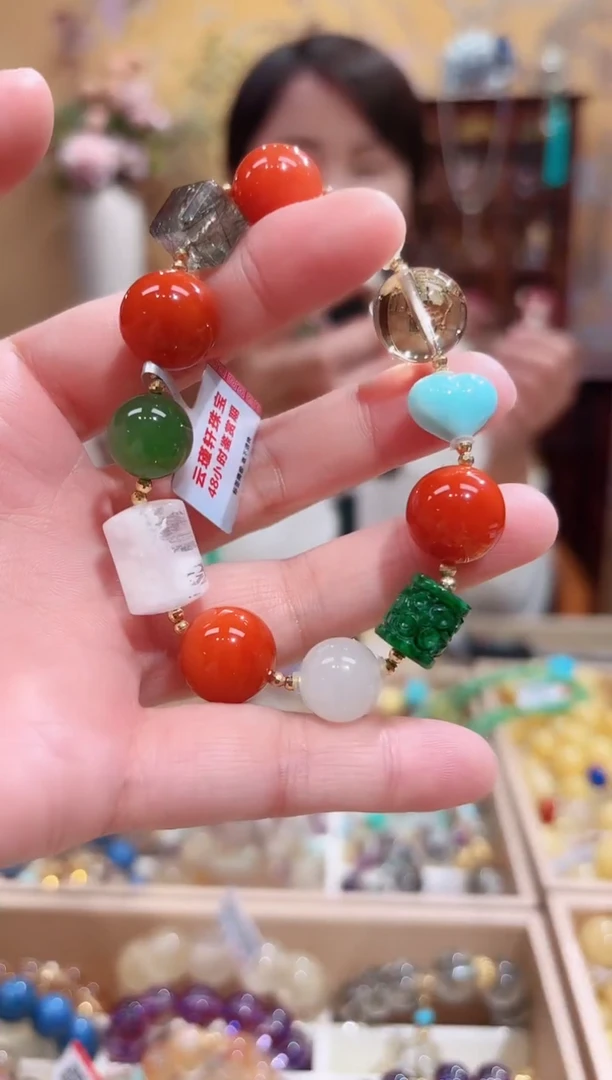 18K金镶嵌手串水晶设计款珠串