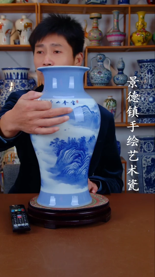 瓶景德镇手工手绘陶瓷摆件37