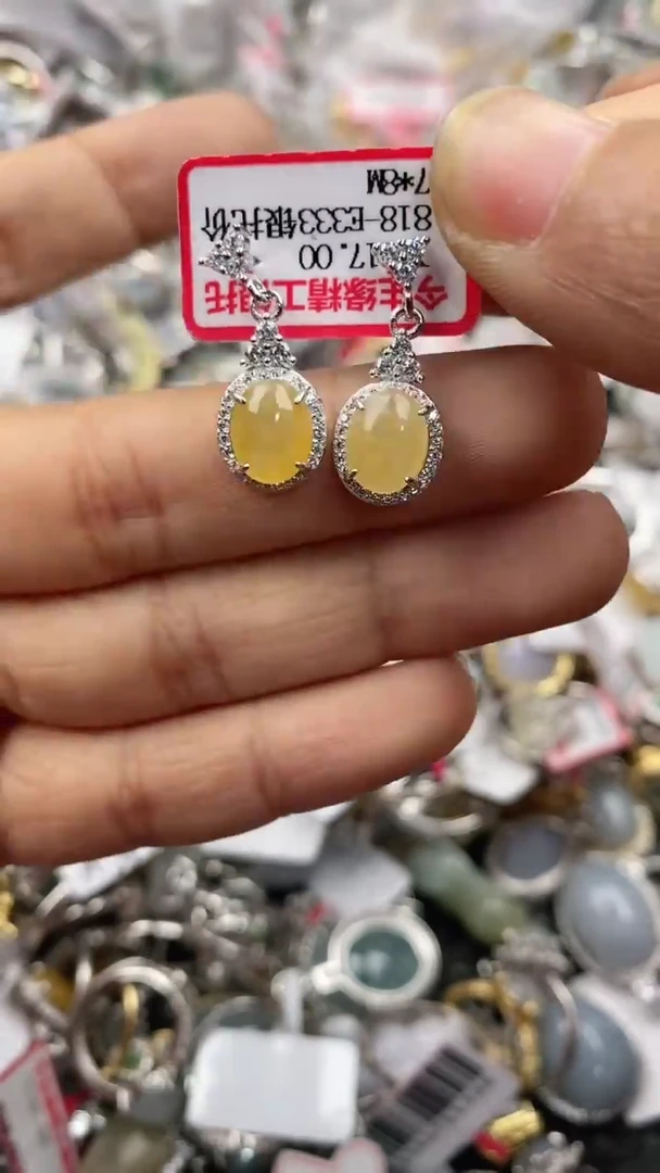 银S925镶嵌戒指翡翠777              4