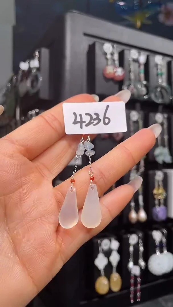 银S925镶嵌耳饰紫晶喜欢拍