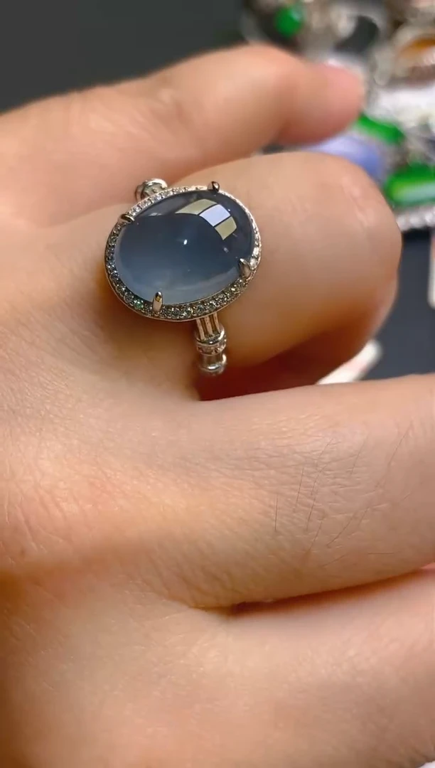 【闪购商品】翡翠耳饰银S925镶嵌天然A货翡翠1