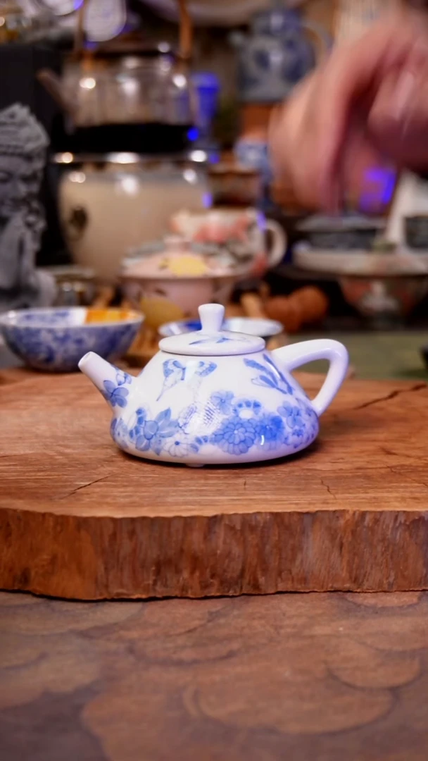 摆件陶蝶恋花手工手绘手工手绘