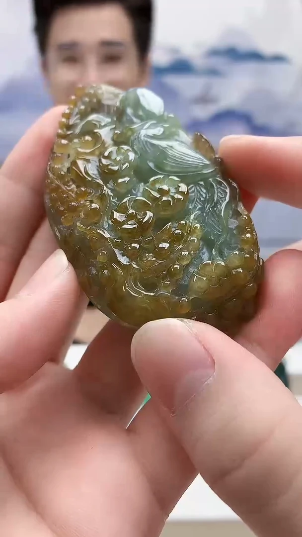 未镶嵌定制翡翠5163bb-毛货挂件11