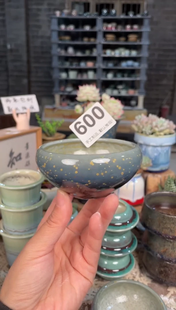 瓷片600知木小芳花盆