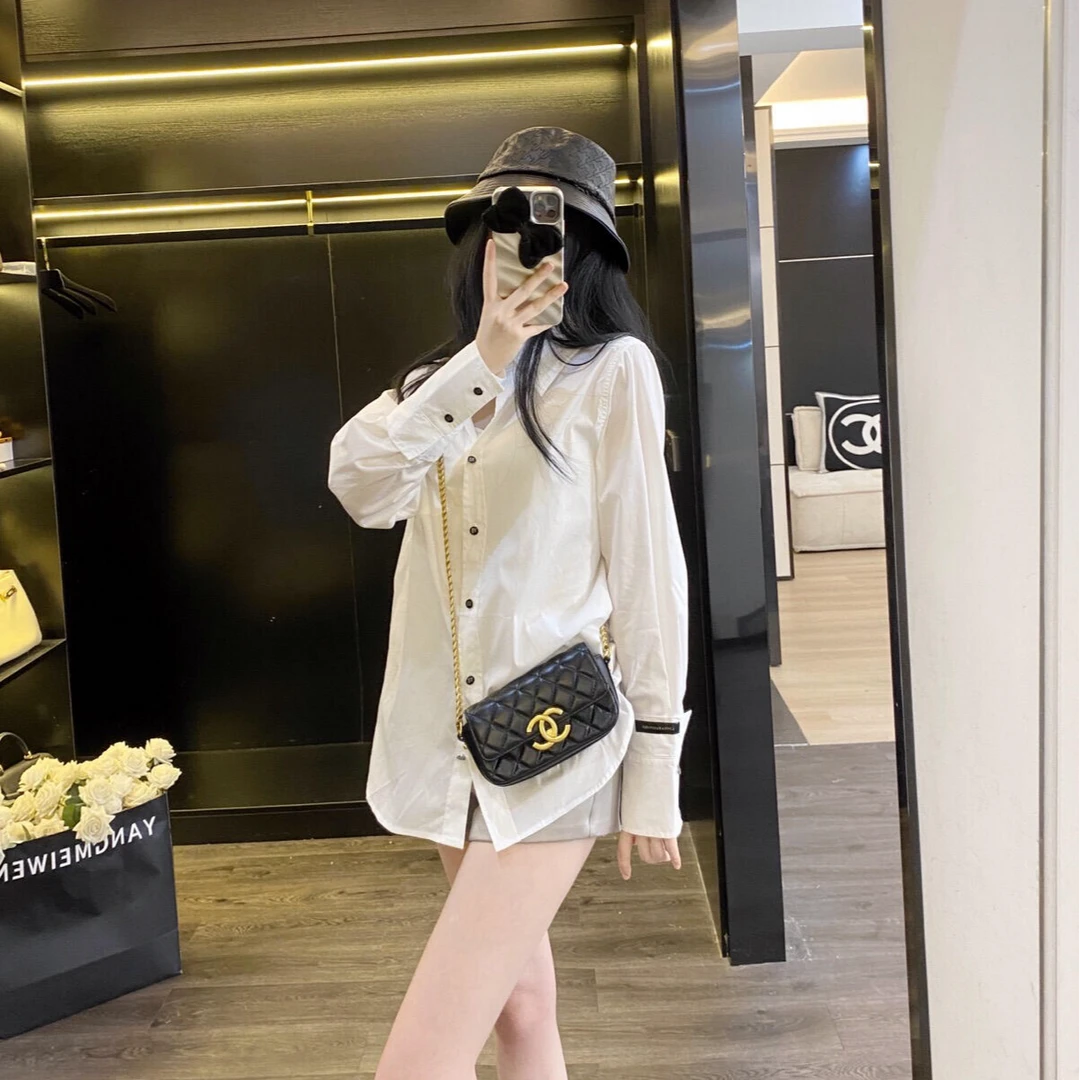 白色老钱风高级感气质长袖衬衣女秋季松弛感宽松显瘦小众衬衫上衣