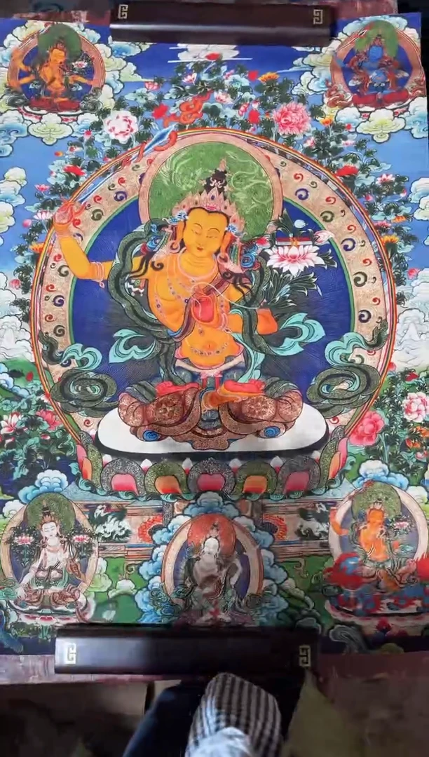 卷轴画龙妹的唐卡tk16