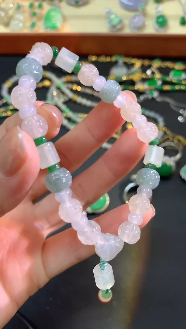 未镶嵌手串翡翠手串|2500+125