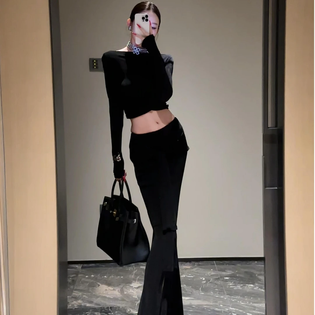 一整套高级感御姐轻熟绝美独特漂亮辣妹上衣包臀半身裙两件套装女