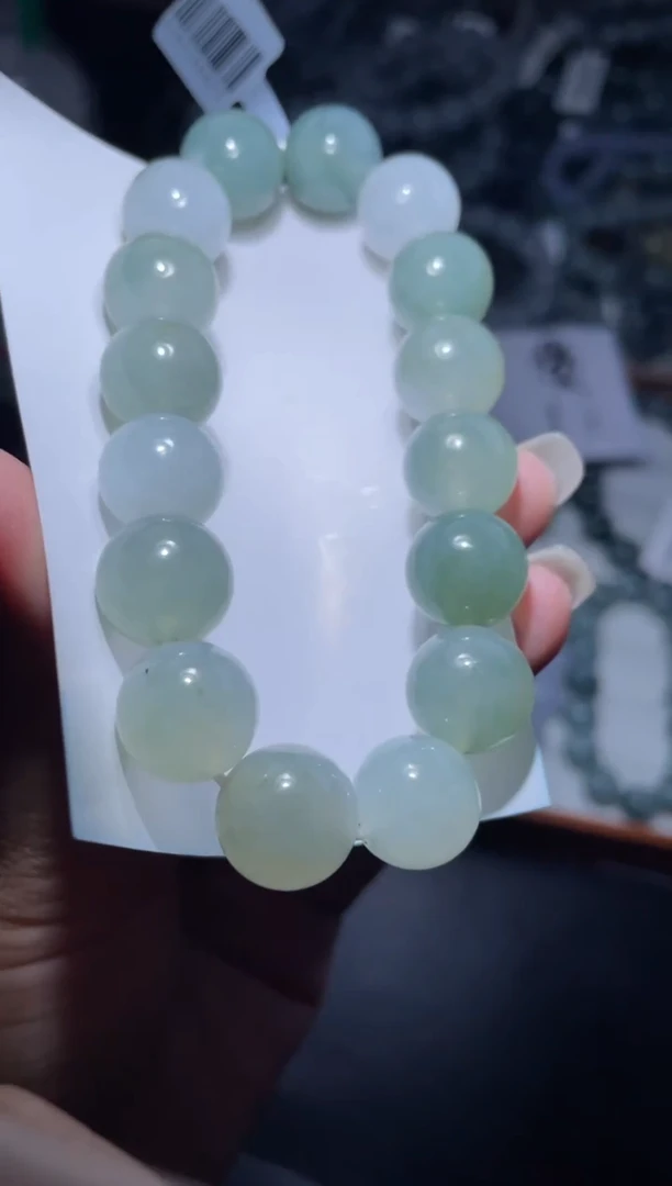 【闪购商品】定制翡翠未镶嵌天然缅甸A货翡翠手串46尺寸13左右