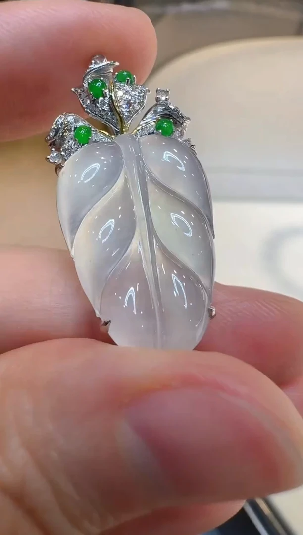 翡翠18K金镶嵌吊坠(不含链)多样性团购发一件