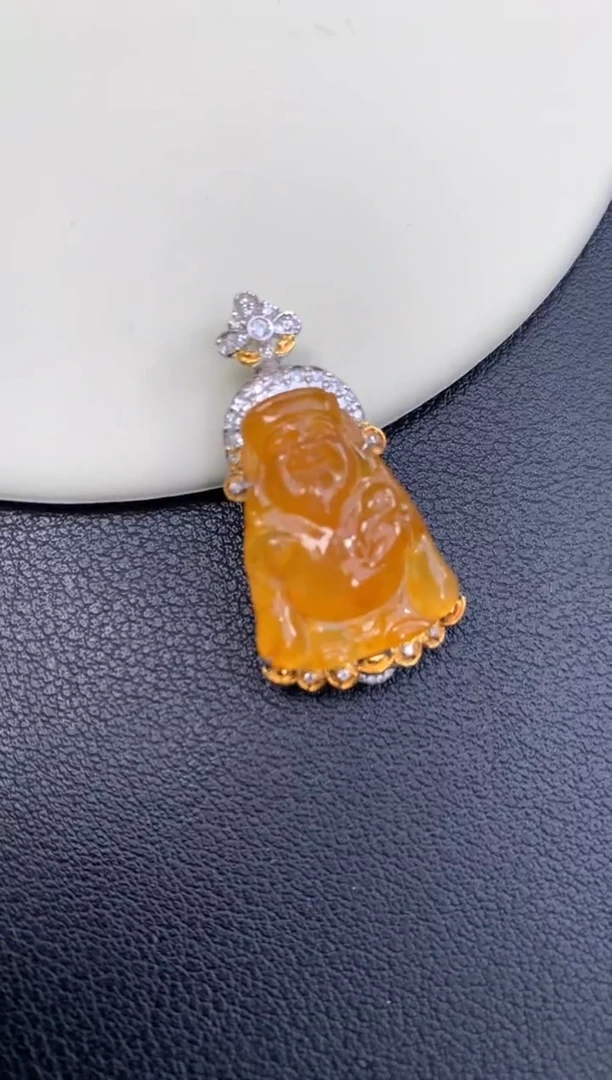 18K金镶嵌定制翡翠48小时鉴赏期 退货不扣服务费