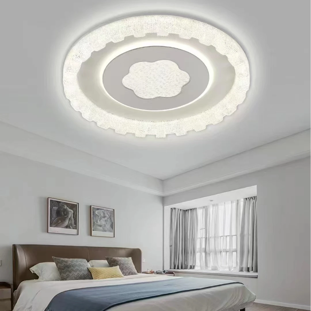 水晶灯新款卧室灯LED吸顶灯简约高亮房间灯餐厅灯卧室吸顶灯