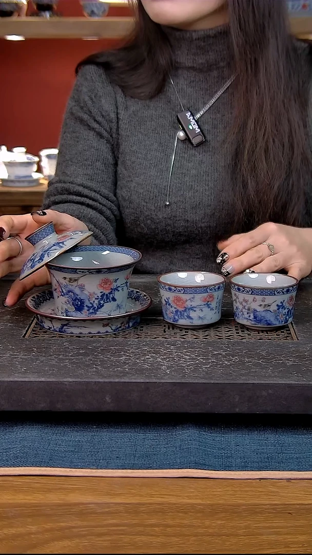 简装家用款3件套 老陶泥开片纹陶瓷茶具