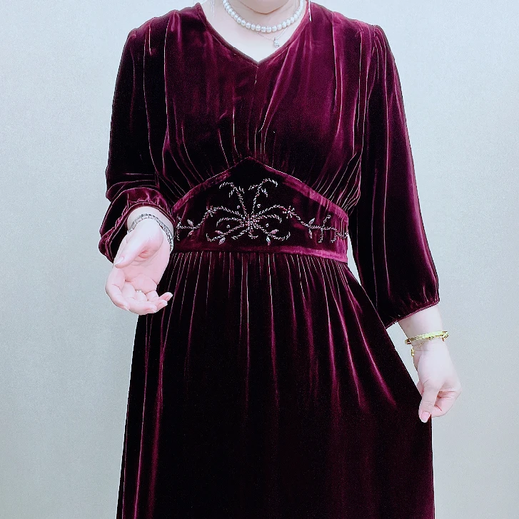 桑蚕丝大码连衣裙10A3260