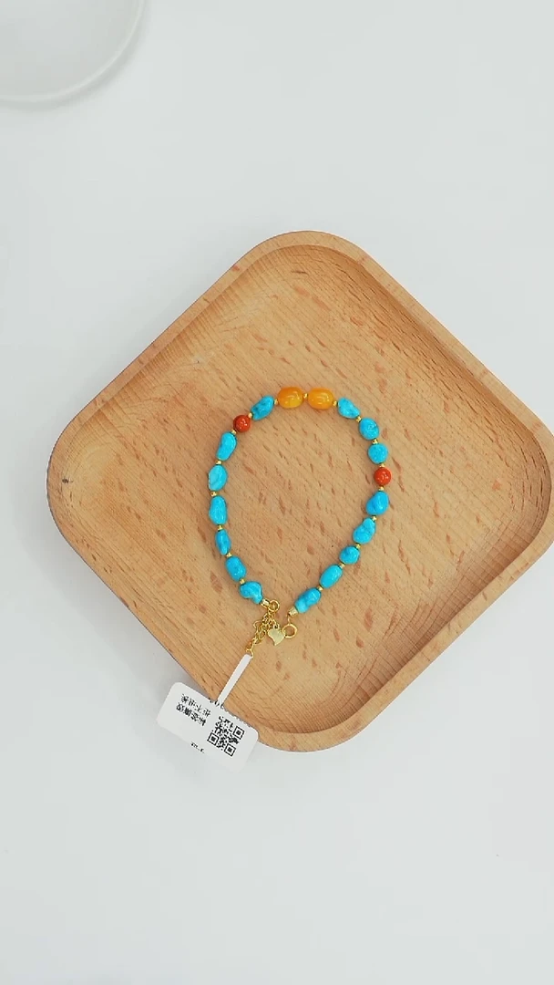 绿松石未镶嵌手链发货一件