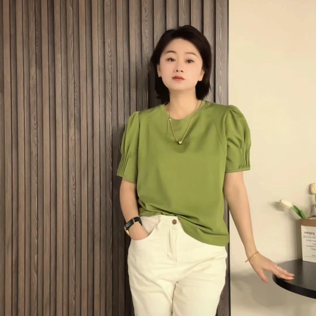 0429-06   女士气质简约百搭显瘦小众T恤  JD  7203  ZJ