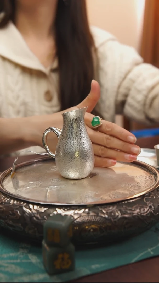 古悦足银999分酒器