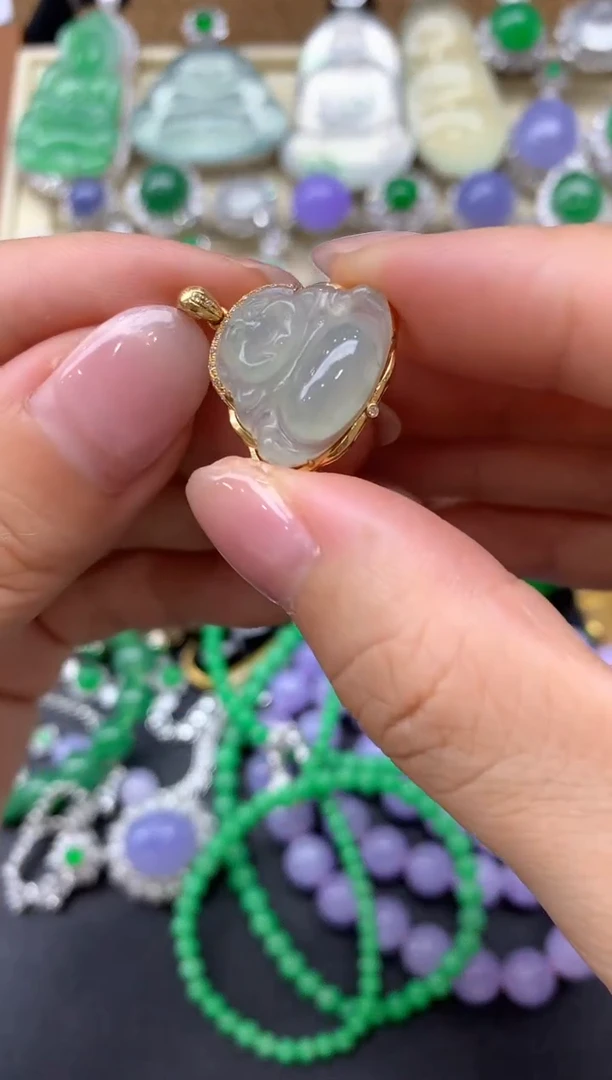 【闪购商品】翡翠颈饰18K金镶嵌175-中国好珍宝