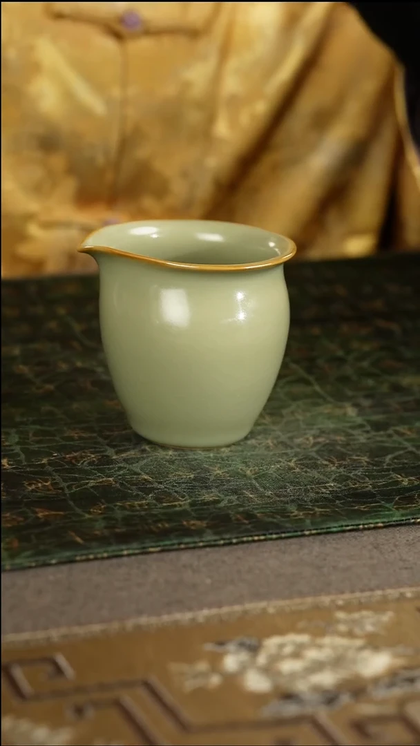 善窑厂汝窑粉青素色公道杯