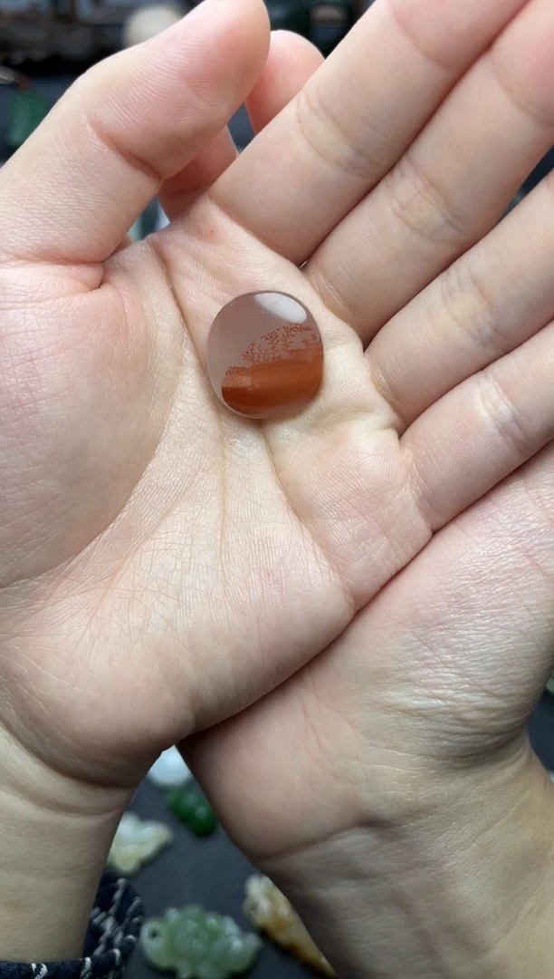 未镶嵌颈饰南红玛瑙意境牌06