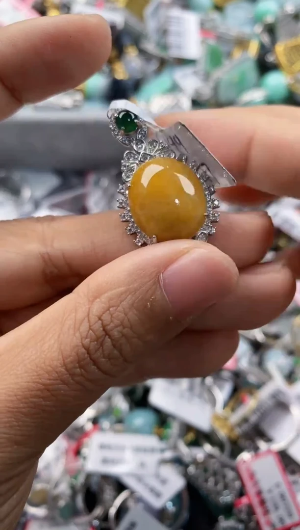 银S925镶嵌戒指翡翠444   5
