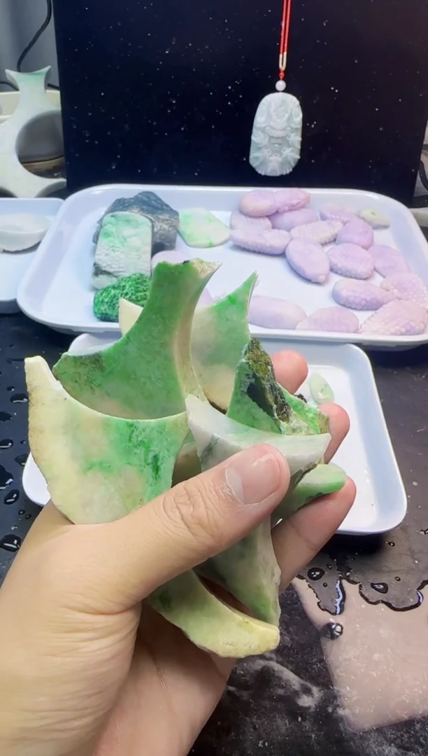 颈饰未镶嵌翡翠用****3046天然A货翡翠