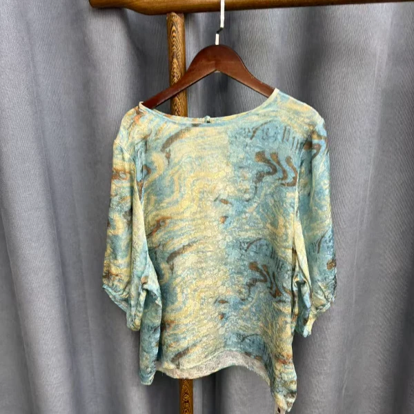 2025秋季新款休闲时尚圆领桑蚕丝短袖上衣女H213