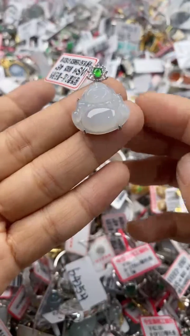 银S925镶嵌戒指翡翠333              8