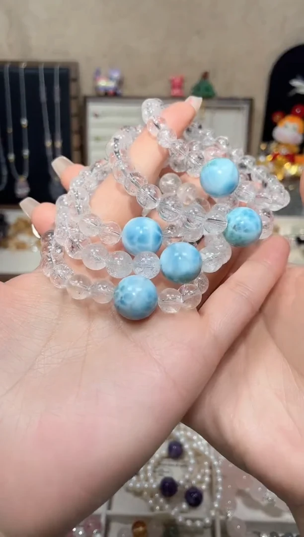 【闪购商品】针钠钙石（海纹石）手串未镶嵌海纹石单颗 设计款手串