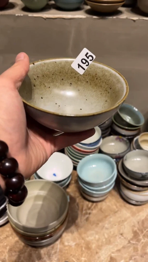 【闪购商品】瓷片195  白麻点万福碗1个
