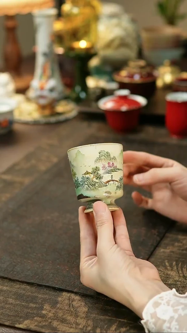 景德镇陶瓷杯碗柴烧多人