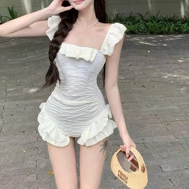 （心动）纯欲少女温柔风连体泳衣显瘦遮肚