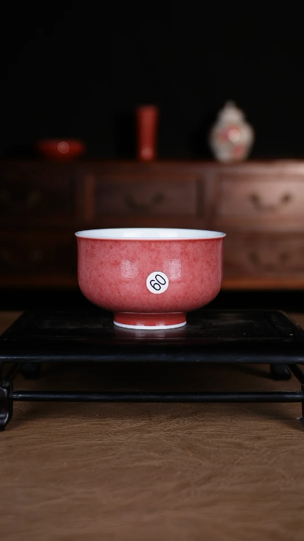 杯子景德镇纯手工陶瓷豇豆红