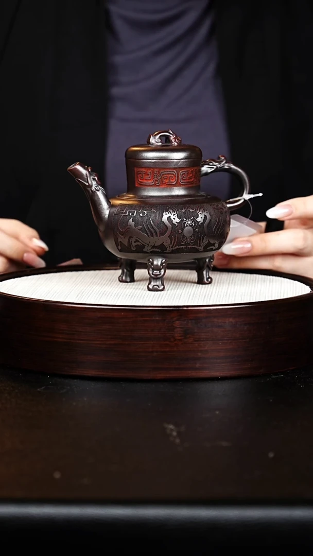 茶壶紫砂三足炉鼎