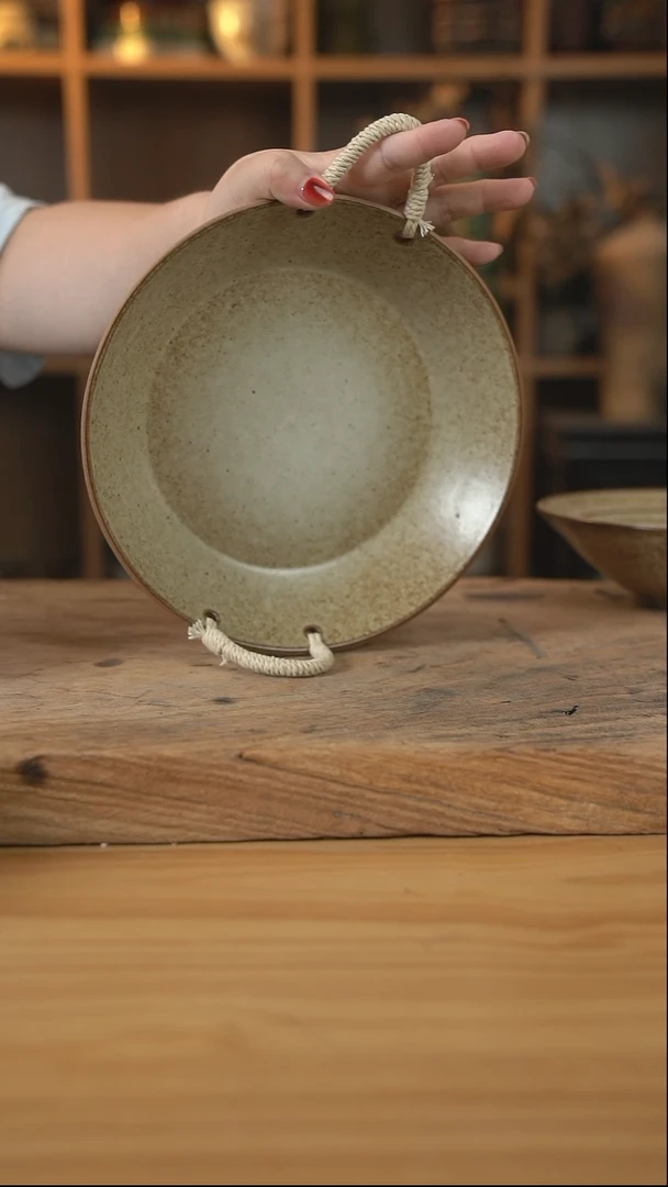 奶奶系列的9英寸麻绳盘