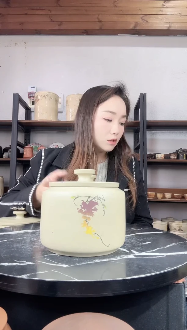 【闪购商品】罐精磨白泥彩填醒茶罐