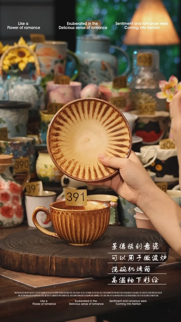 陶瓷景德镇高温釉下彩手工手绘款式