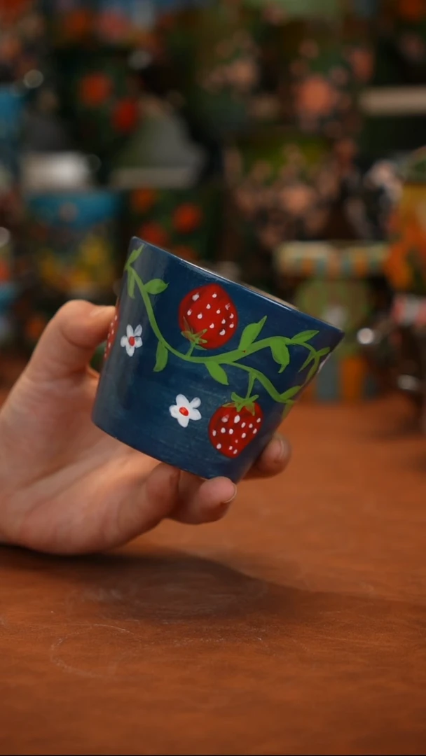 紫砂油画   釉下彩  杯子